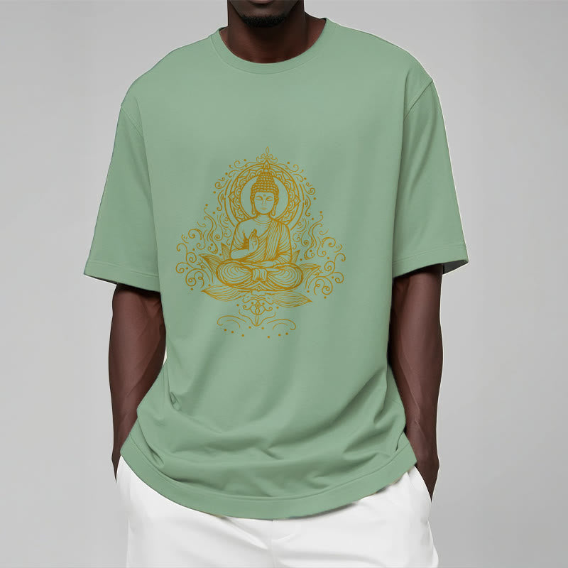 Buddha Stones Lotosu Winorośli Medytacja Budda Koszulka T-shirt - image 15