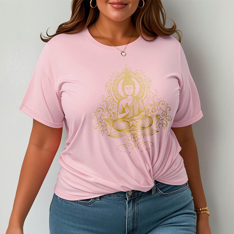 Buddha Stones Lotosu Winorośli Medytacja Budda Koszulka T-shirt - image 13