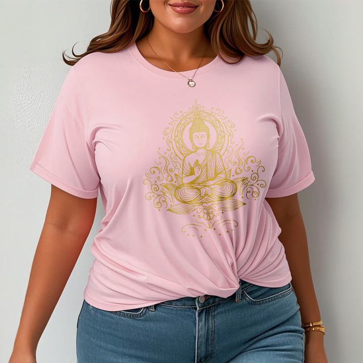 Buddha Stones Lotosu Winorośli Medytacja Budda Koszulka T-shirt - image 13