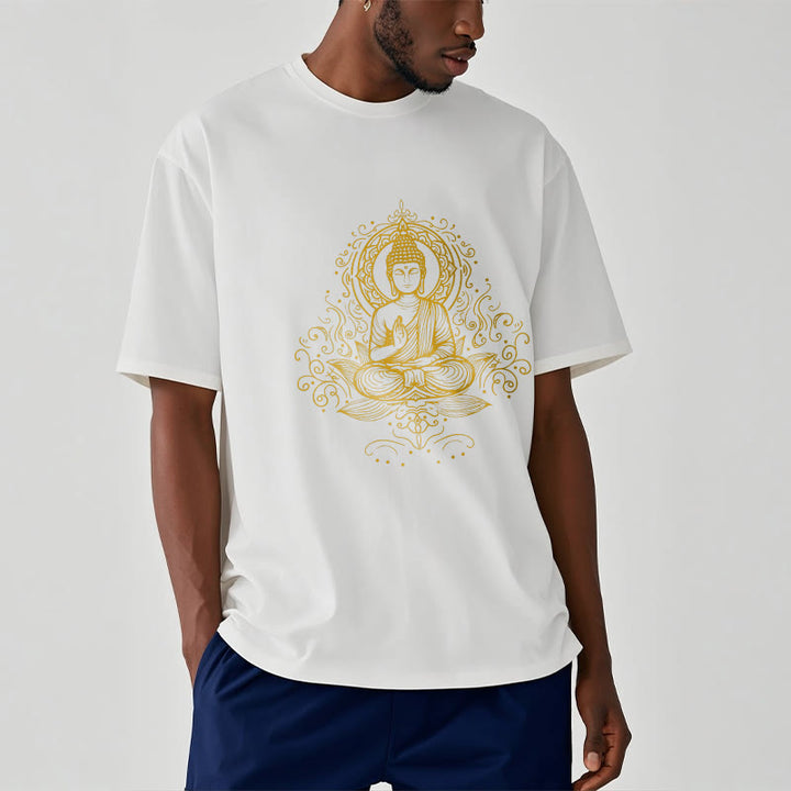 Buddha Stones Lotosu Winorośli Medytacja Budda Koszulka T-shirt - image 9