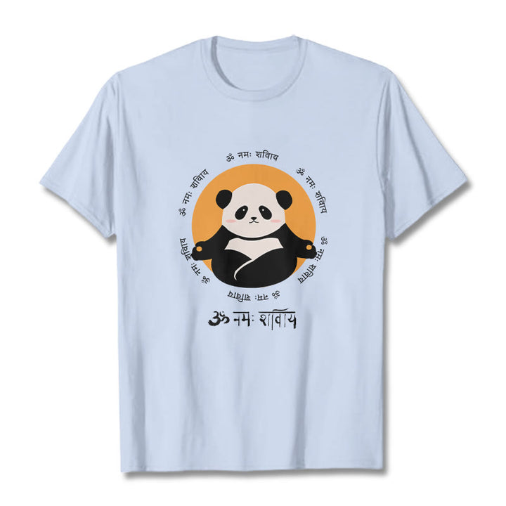 Buddha Stones Panda w sanskrycie Namah Shivaya - Jasnoniebieski - 2XL - image 18