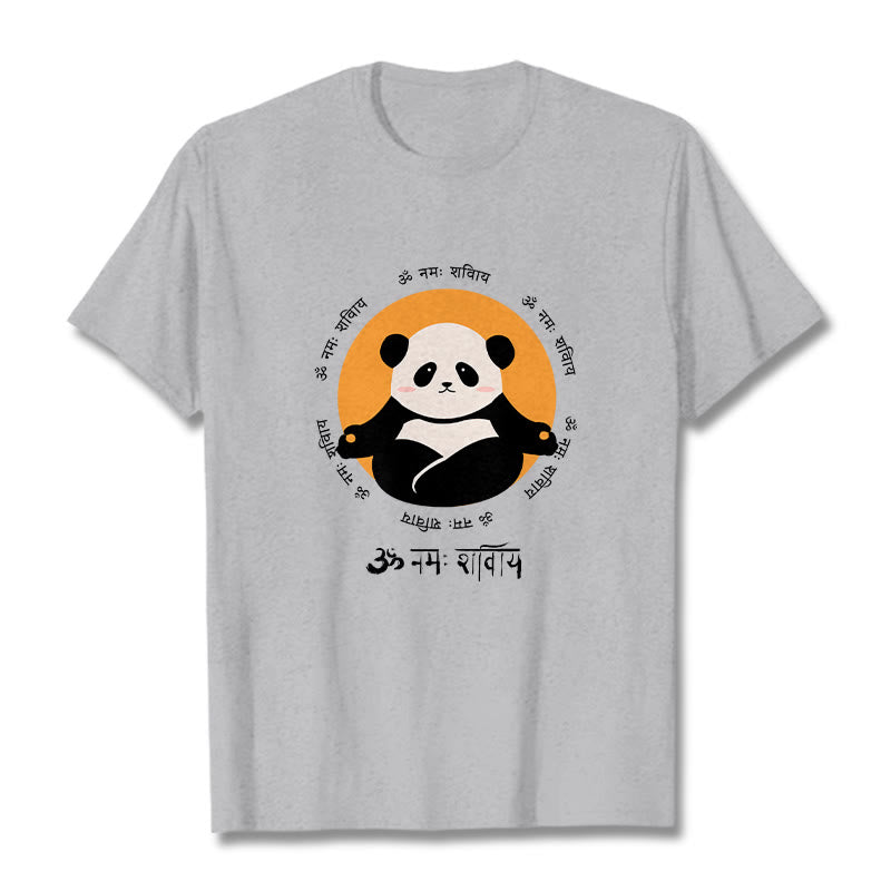 Buddha Stones Panda w sanskrycie Namah Shivaya - Jasnoszary - 2XL - image 19