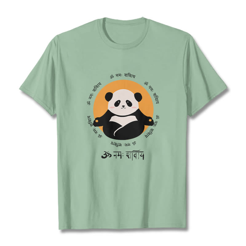 Buddha Stones Panda w sanskrycie Namah Shivaya - PaleGreen - 2XL - image 14