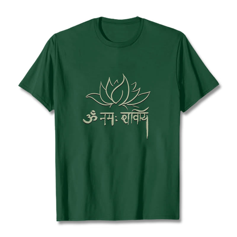 Buddha Stones Kamienie Lotosu w sanskrycie Namah Shivaya - ForestGreen - 2XL - image 0