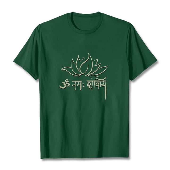 Buddha Stones Kamienie Lotosu w sanskrycie Namah Shivaya - ForestGreen - 2XL - image 0