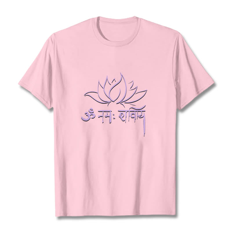 Buddha Stones Kamienie Lotosu w sanskrycie Namah Shivaya - Jasnoróżowy - 2XL - image 12