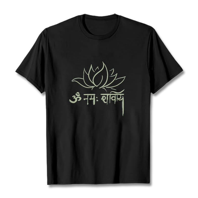 Buddha Stones Kamienie Lotosu w sanskrycie Namah Shivaya - Czarny - 2XL - image 6
