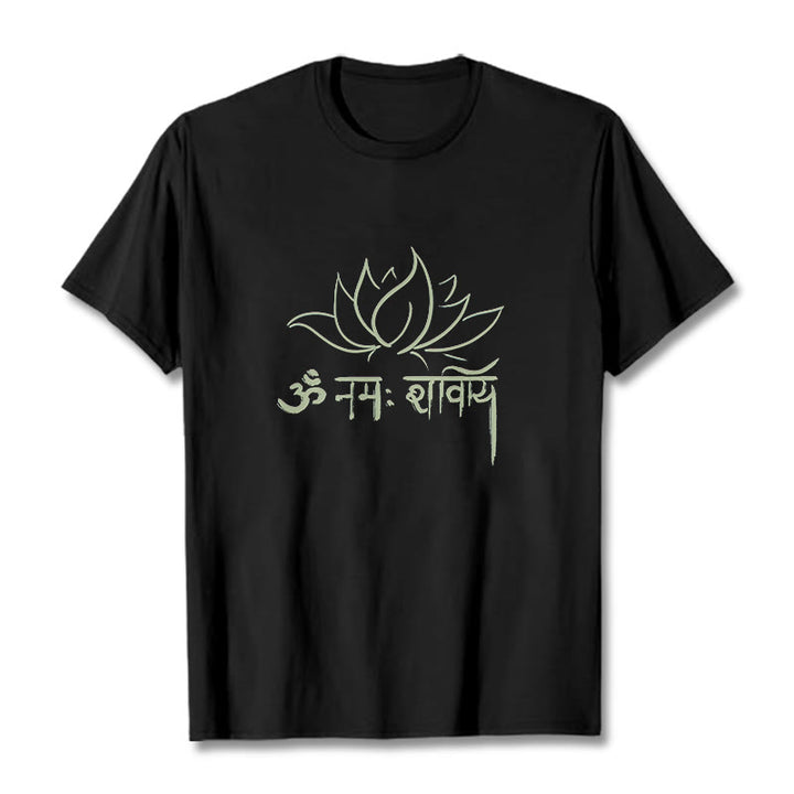 Buddha Stones Kamienie Lotosu w sanskrycie Namah Shivaya - Czarny - 2XL - image 6