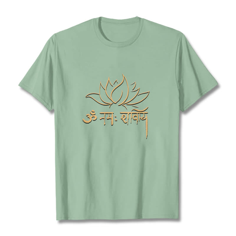 Buddha Stones Kamienie Lotosu w sanskrycie Namah Shivaya - PaleGreen - 2XL - image 14