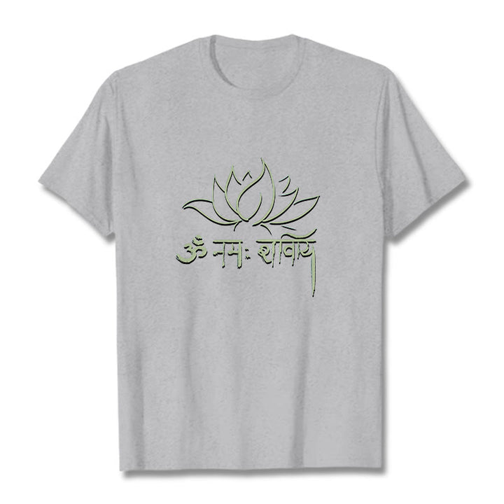 Buddha Stones Kamienie Lotosu w sanskrycie Namah Shivaya - Jasnoszary - 2XL - image 20