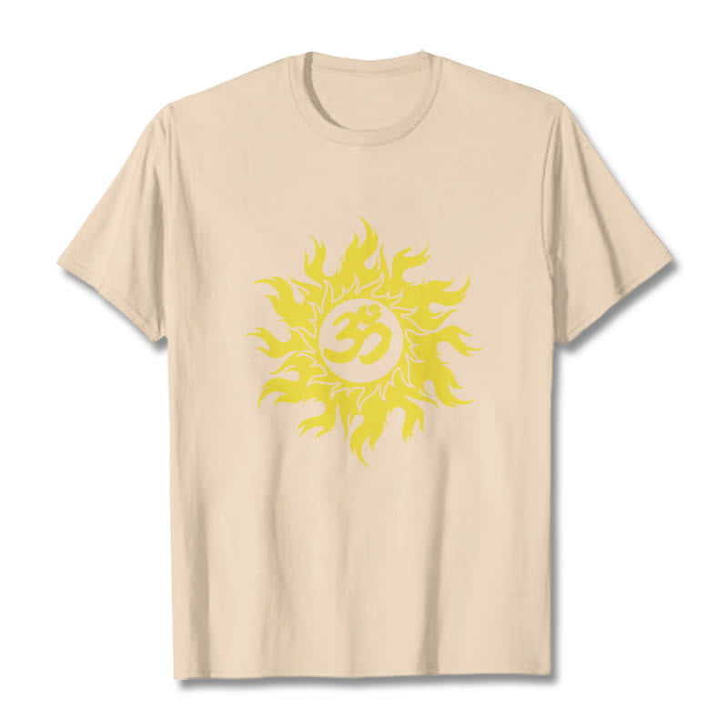 Buddha Stones OM Mantra Sanskryt Gold Sun Tee - For - 2XL - image 9