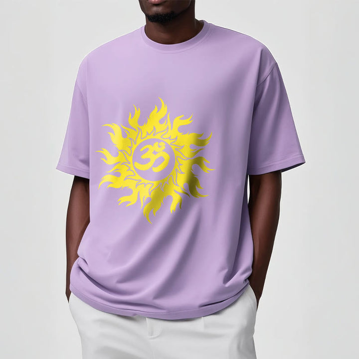 Buddha Stones OM Mantra Sanskryt Gold Sun Tee - image 17
