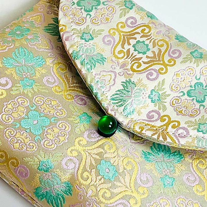 Buddha Stones Retro Kwiaty Wzór Poliester Bawełna Haft Torba Crossbody Hangbags