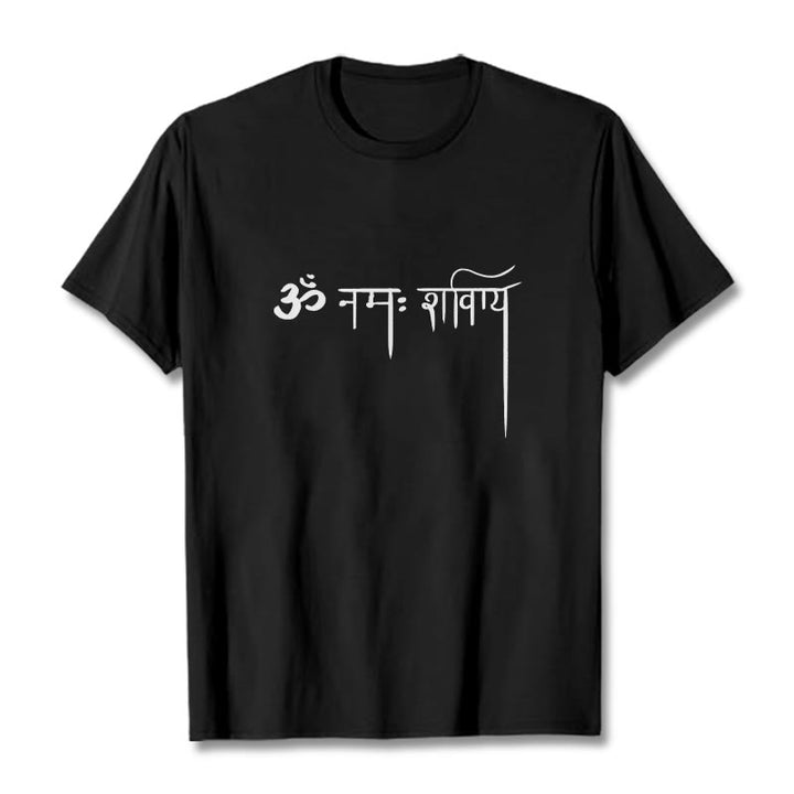 Buddha Stones Kamienie w sanskrycie Namah Shivaya - Czarny - 2XL - image 0