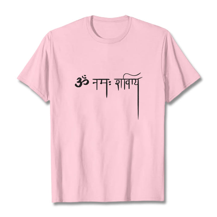 Buddha Stones Kamienie w sanskrycie Namah Shivaya - Jasnoróżowy - 2XL - image 12