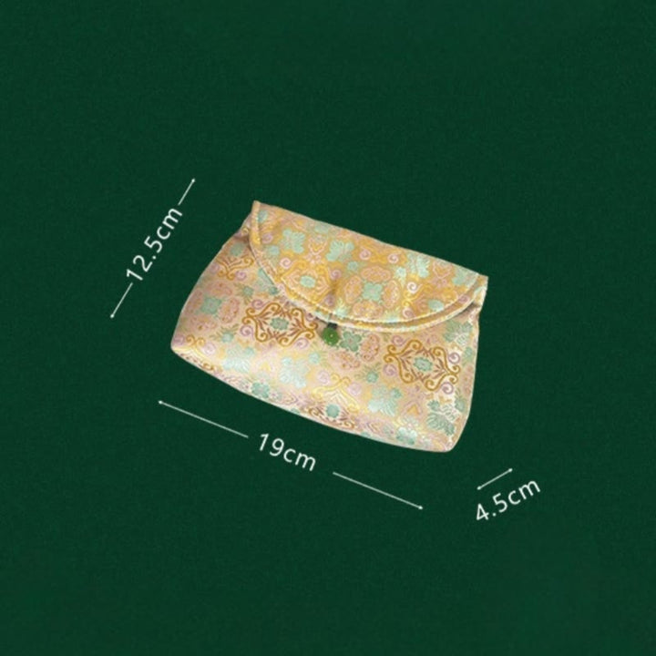 Buddha Stones Retro Kwiaty Wzór Poliester Bawełna Haft Torba Crossbody Hangbags