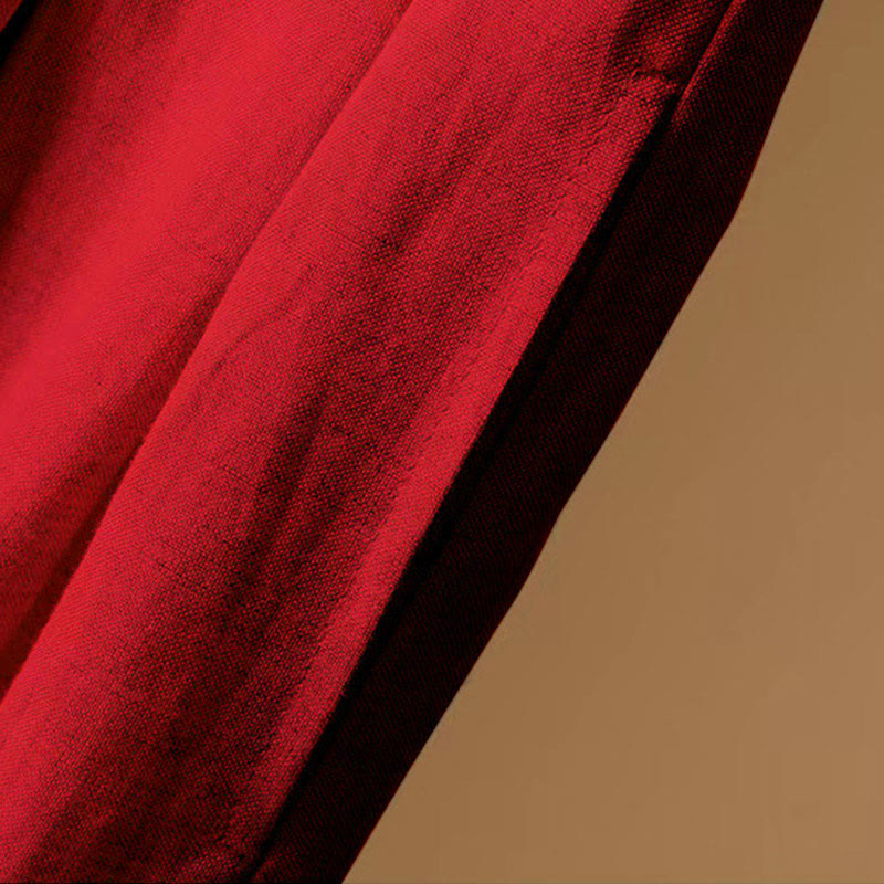 Buddha Stones Letnie swobodne, czyste kolory, 7-8 długości, bawełna, len, damskie, szerokie nogawki - image 16