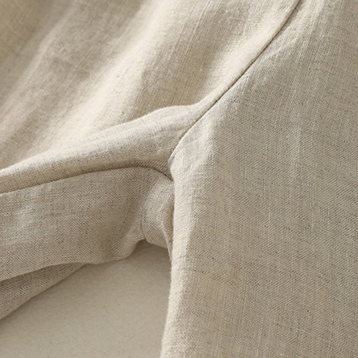 Buddha Stones Letnie swobodne czyste kolory ściągacz 9 długości bawełna len damskie spodnie haremowe z kieszeniami - image 7