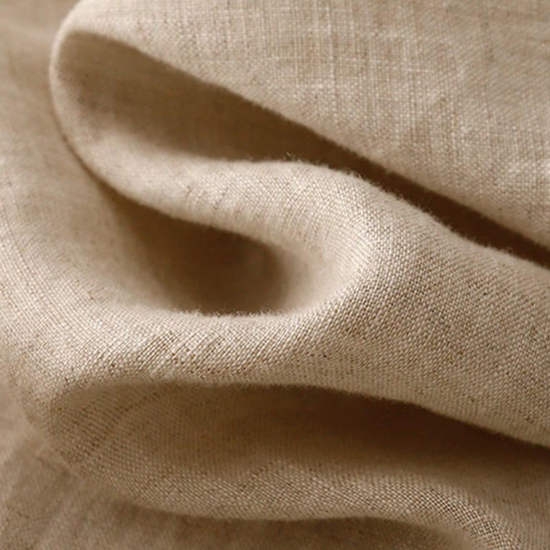 Buddha Stones Casualowe Gładkie Żabki-Guziki Projekt 7-8 Długość Bawełna Lniane Damskie Spodnie Harem Z Kieszeniami - image 13