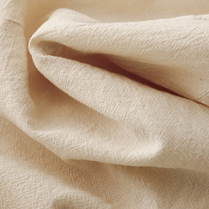 Buddha Stones Codzienny Gładki Elastyczny Pas Bawełna Lniane Spodnie Damskie Z Kieszeniami - image 13