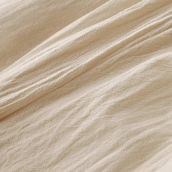 Buddha Stones Codzienny Gładki Elastyczny Pas Bawełna Lniane Spodnie Damskie Z Kieszeniami - image 12