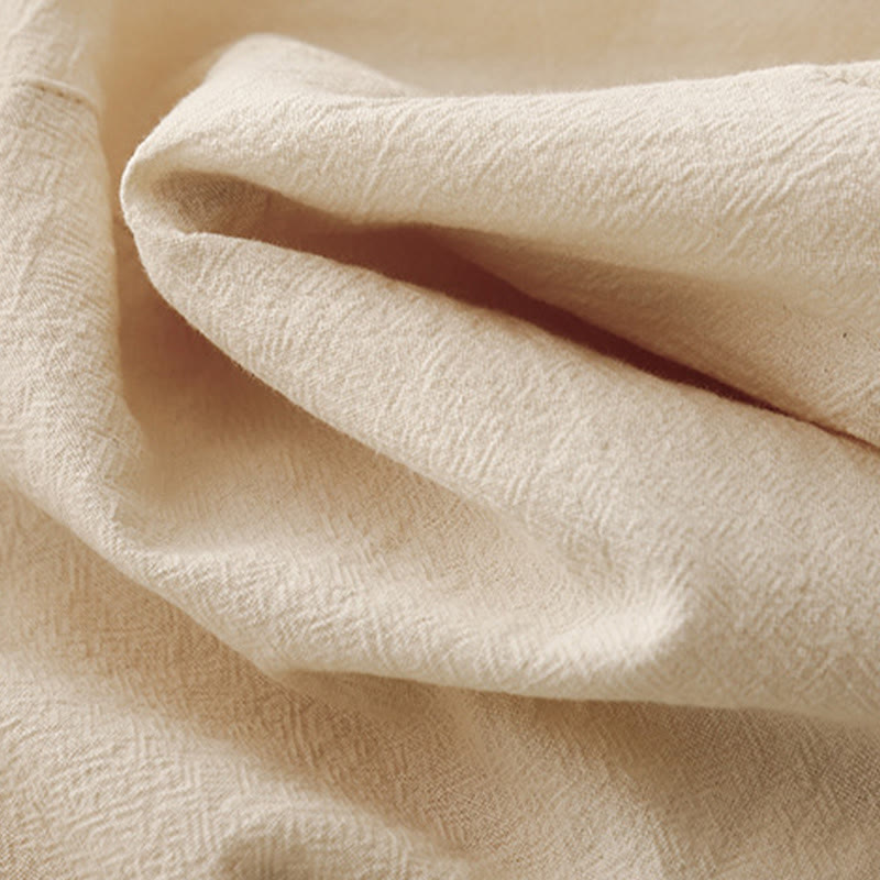 Buddha Stones Codzienny Gładki Elastyczny Pas Bawełna Lniane Spodnie Damskie Z Kieszeniami - image 13