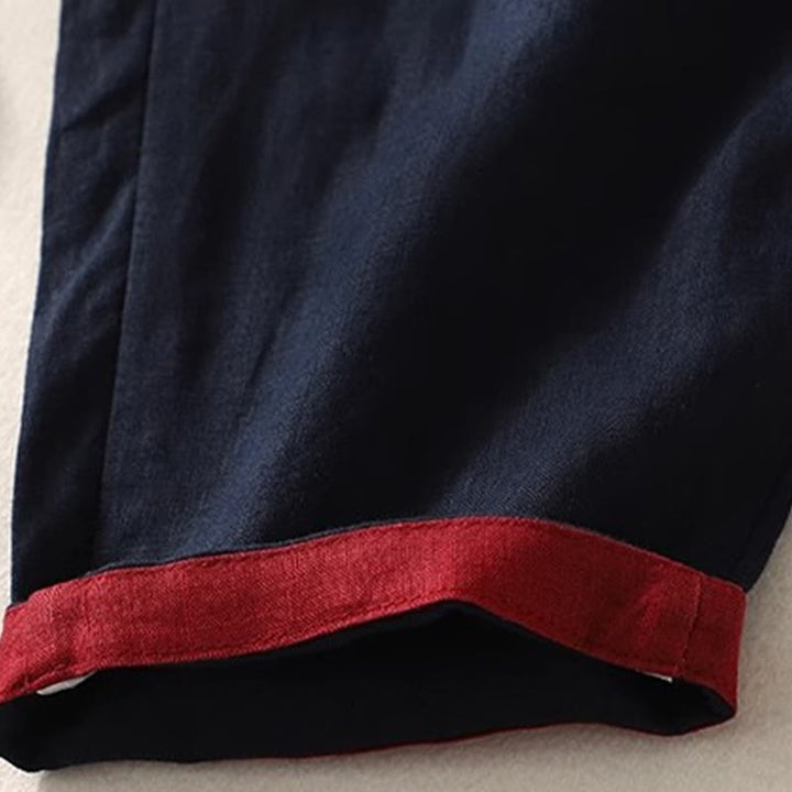 Spodnie damskie Buddha Stones Commute Color Contrast ze ściągaczem, długość 7-8, z kieszeniami - image 27