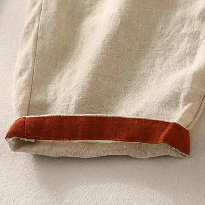 Spodnie damskie Buddha Stones Commute Color Contrast ze ściągaczem, długość 7-8, z kieszeniami - image 14