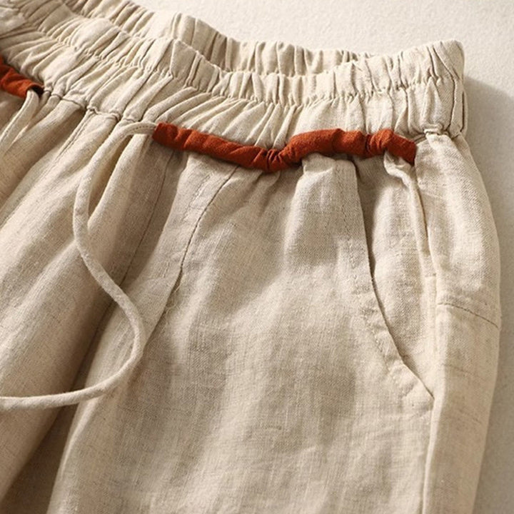 Spodnie damskie Buddha Stones Commute Color Contrast ze ściągaczem, długość 7-8, z kieszeniami - image 9