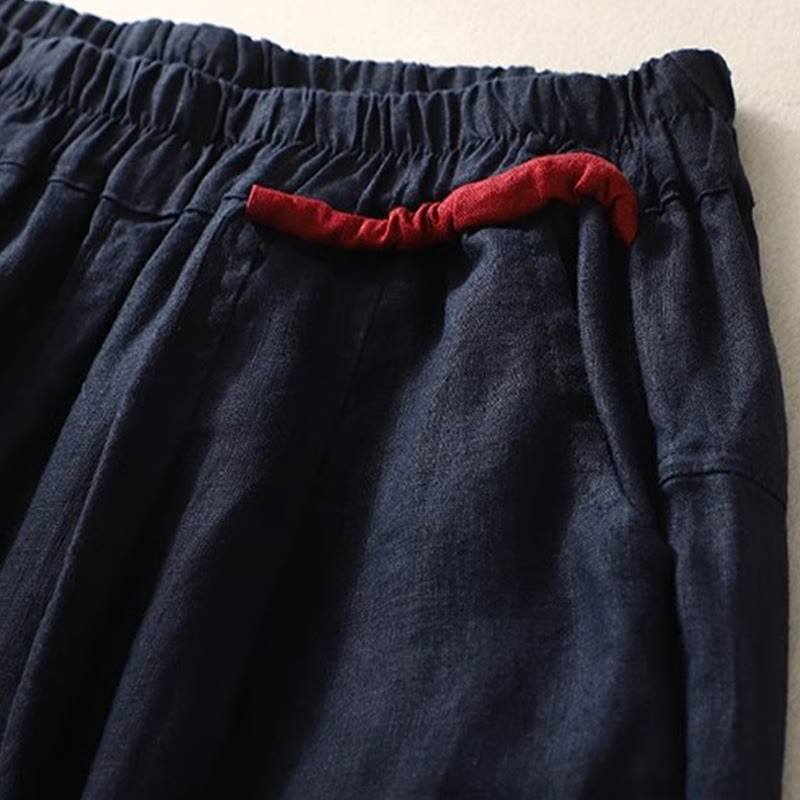 Spodnie damskie Buddha Stones Commute Color Contrast ze ściągaczem, długość 7-8, z kieszeniami - image 24