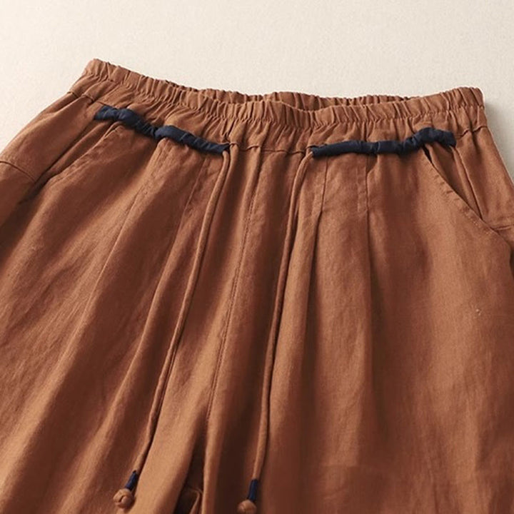 Spodnie damskie Buddha Stones Commute Color Contrast ze ściągaczem, długość 7-8, z kieszeniami - image 18