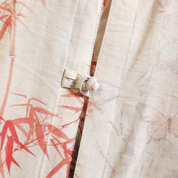 Koszula męska z krótkim rękawem i guzikami w kształcie żaby, z motywem motyli i Buddha Stones - image 4