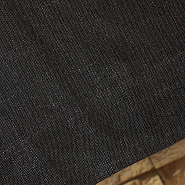 Koszula męska z krótkim rękawem z bawełny i lnu w jednolitym kolorze z nadrukiem „Buddha Stones Summer Chinese Frog-button” - image 7