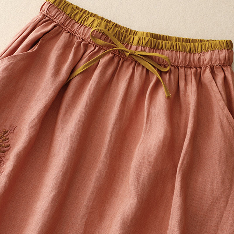 Spódnica damska ze ściągaczem i kieszeniami, vintage, z haftowanymi Buddha Stones - image 19