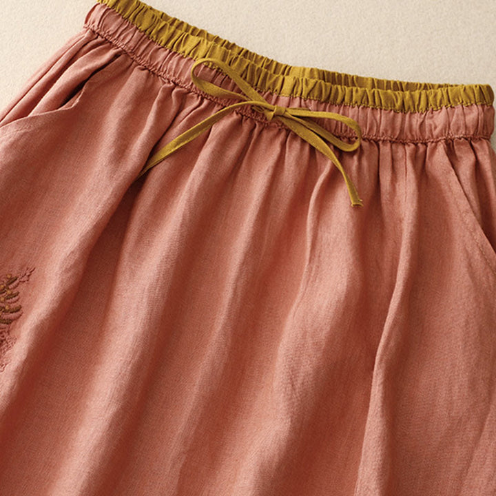 Spódnica damska ze ściągaczem i kieszeniami, vintage, z haftowanymi Buddha Stones - image 19