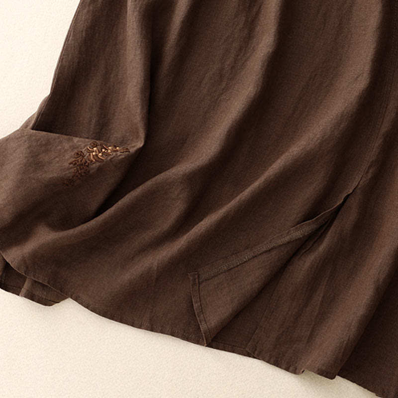 Spódnica damska ze ściągaczem i kieszeniami, vintage, z haftowanymi Buddha Stones - image 16