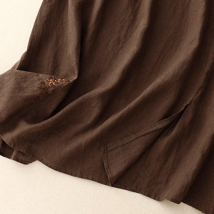 Spódnica damska ze ściągaczem i kieszeniami, vintage, z haftowanymi Buddha Stones - image 16