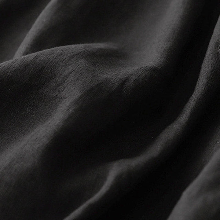 Buddha Stones Vintage Casual Gładka Boczne Rozcięcie Elastyczna Talia Bawełna Len Damska Spódnica Z Kieszeniami - image 13