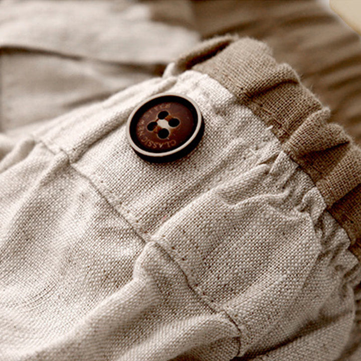 Buddha Stones Vintage Casual Gładka Boczne Rozcięcie Elastyczna Talia Bawełna Len Damska Spódnica Z Kieszeniami - image 4