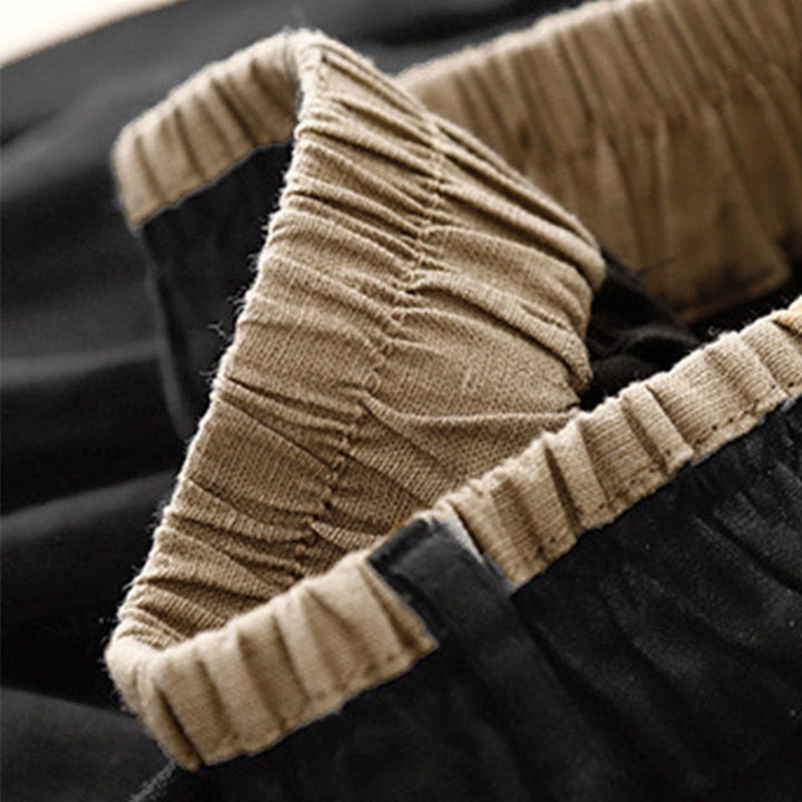 Buddha Stones Vintage Casual Gładka Boczne Rozcięcie Elastyczna Talia Bawełna Len Damska Spódnica Z Kieszeniami - image 12