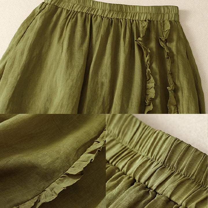 Spódnica bawełniana damska Buddha Stones Summer Plain Ruffle Design - image 3