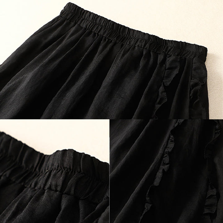 Spódnica bawełniana damska Buddha Stones Summer Plain Ruffle Design - image 13