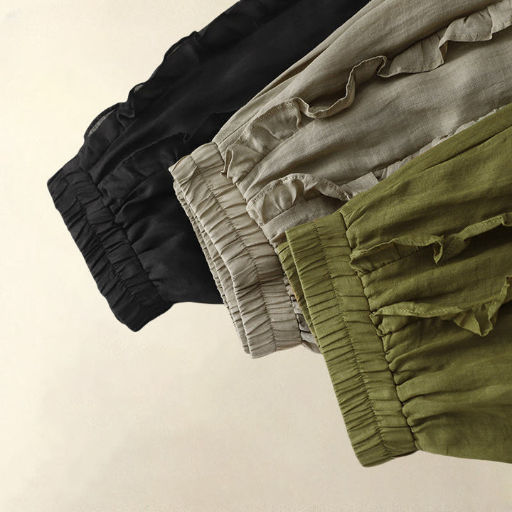 Spódnica bawełniana damska Buddha Stones Summer Plain Ruffle Design - image 16