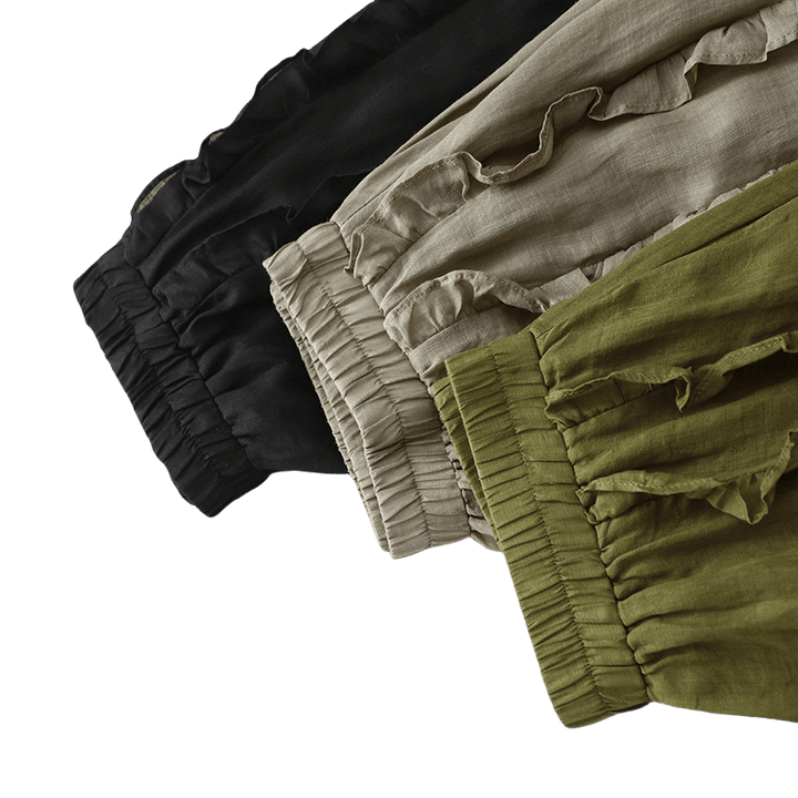 Spódnica bawełniana damska Buddha Stones Summer Plain Ruffle Design - image 17