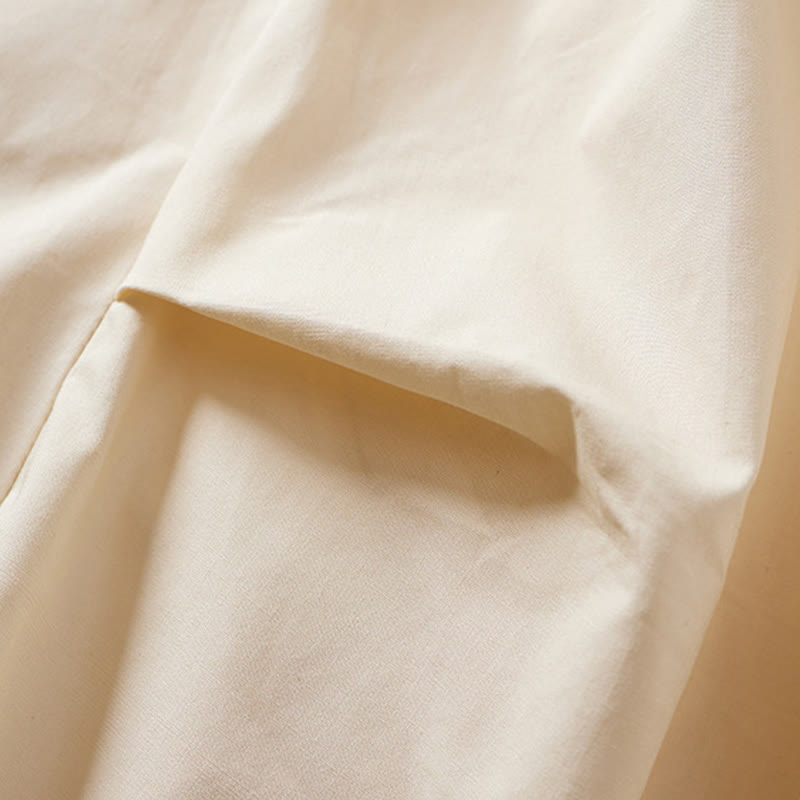 Buddha Stones Letnia swobodna nieregularna spódnica damska z bawełny z kieszeniami - image 5