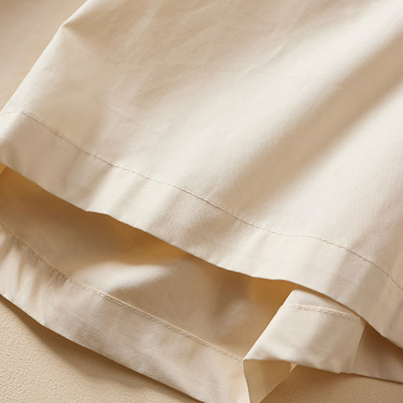 Buddha Stones Letnia swobodna nieregularna spódnica damska z bawełny z kieszeniami - image 7