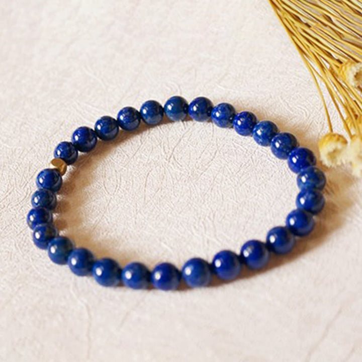 Bransoletka z Buddha Stones 4 mm, ultracienkie koraliki lazurytu i lapis lazuli, do pielęgnacji ciała - image 1