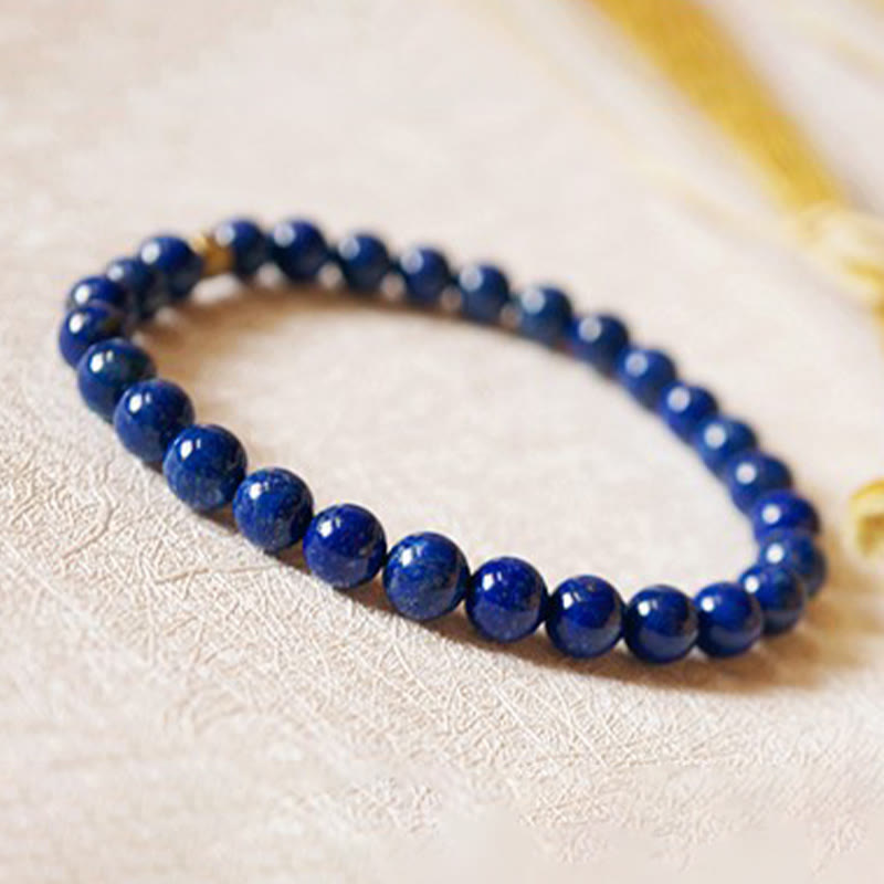 Bransoletka z Buddha Stones 4 mm, ultracienkie koraliki lazurytu i lapis lazuli, do pielęgnacji ciała - image 2