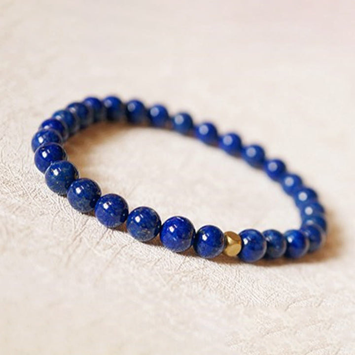 Bransoletka z Buddha Stones 4 mm ultracienkie koraliki lazurytowe do samodzielnej pielęgnacji