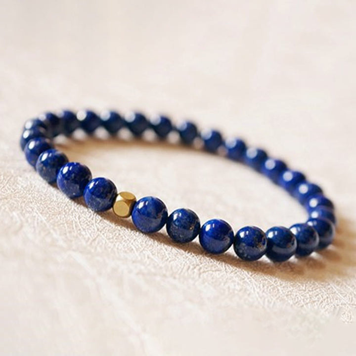 Bransoletka z Buddha Stones 4 mm, ultracienkie koraliki lazurytu i lapis lazuli, do pielęgnacji ciała - image 7